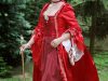 Červené saténové rokoko šaty – šaty č.38